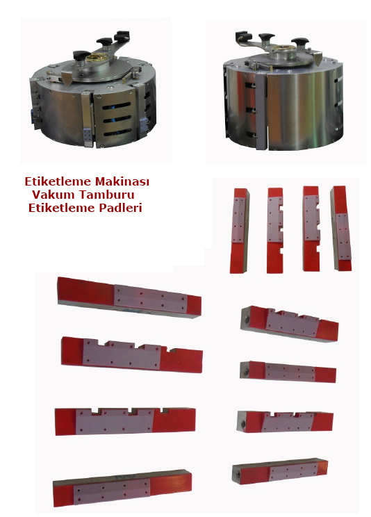 Şişe Etiketleme Vakum Silindiri, Vakum Tamburu, Vakum Pabuçları, Slikon Teflon Vakum Drum Parçaları, Vacuum Drum