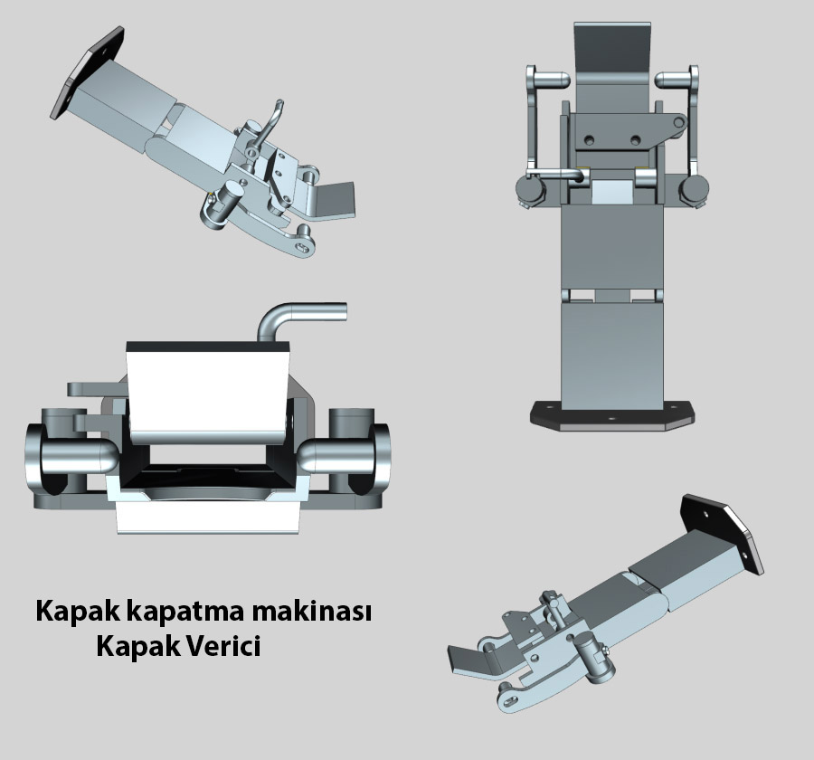 Kapak Kapatma Makinası Kapak Vericisi Kapak Kapatma Makinası kapak tutucu