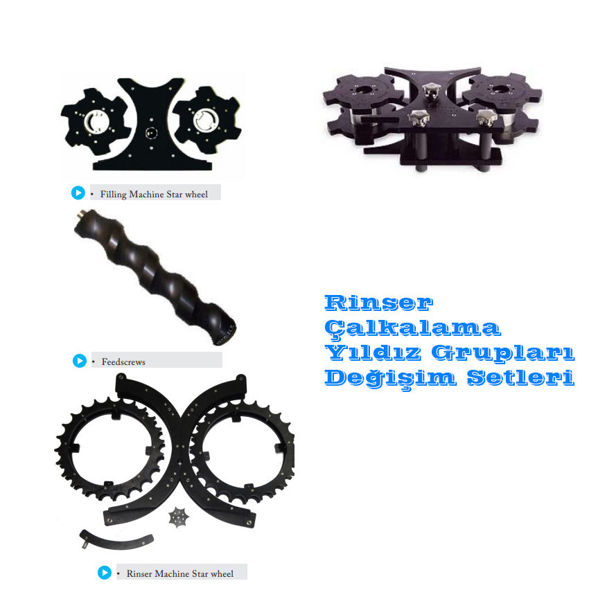 Rinser Çalkalama Yıldız Grupları Değişim Setleri